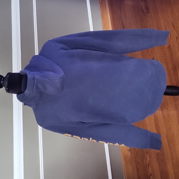 CARHARTT Navy Blue Size Medium Relaxed Fit Hoodie - Picture 6 of 11